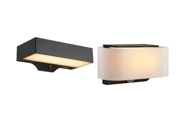 Solcelle væglamper