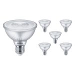 Fordelspakke 6x Philips Master Value LED Pære Reflektor E27 PAR30 9.5W 820lm 25D - 940 kold hvid | bedste farvegengivelse - dæmpbar - erstatter 75W