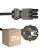 Fordelspakke 25x Noxion GST - Kompatibel Forsyningskabel Sort - Hun + Schuko Europlug - 2m - 3 pole 0.75mm2